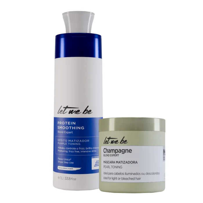 Expert Blond Expert étapes Redressage | 1L + Masque de champagne - Effet nacré | 500g