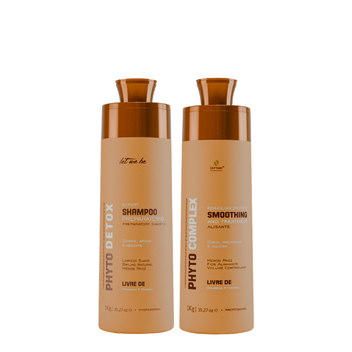 Shampooing préparatoire Phyto Detox | 1L + PHYTO complexes redressant | 1L