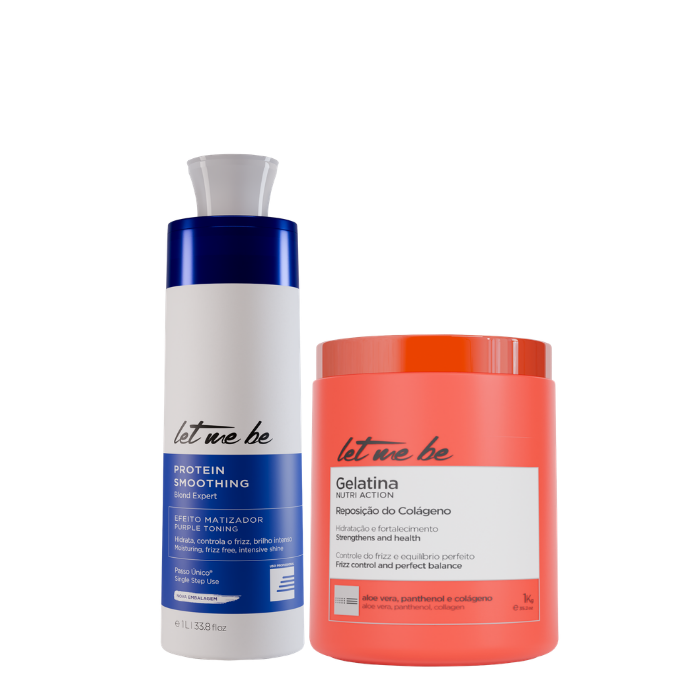 Expert Blond Expert étapes Redressage | Masque de gélatine 1L + - Hydratation et remplacement du collagène | 1 kg