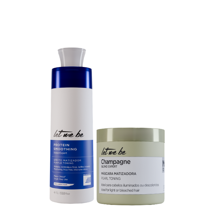 Expert Blond Expert étapes Redressage | 1L + Masque de champagne - Effet nacré | 500g