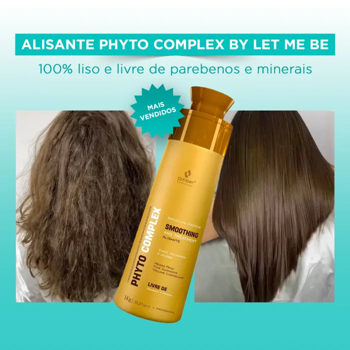 Shampooing préparatoire Phyto Detox | 1L + PHYTO complexes redressant | 1L