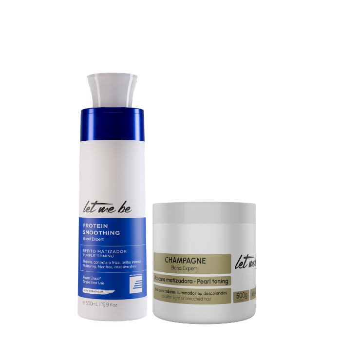 Expert Blond Expert étapes Redressage | 500 ml + masque de champagne - Effet nacré | 500g