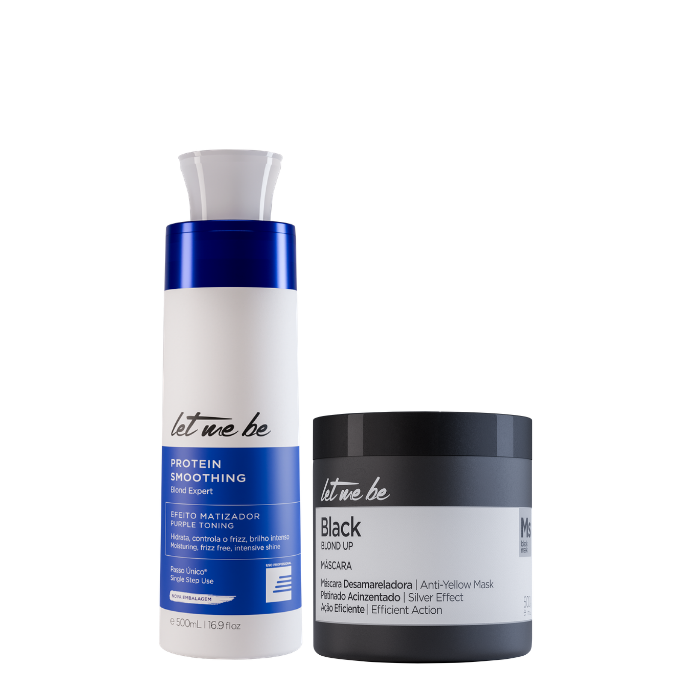 Expert Blond Expert étapes Redressage | 500 ml + masque noir - Effet gris | 500g