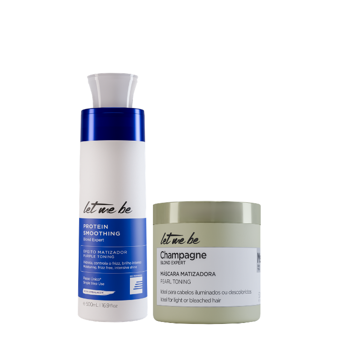 Expert Blond Expert étapes Redressage | 500 ml + masque de champagne - Effet nacré | 500g