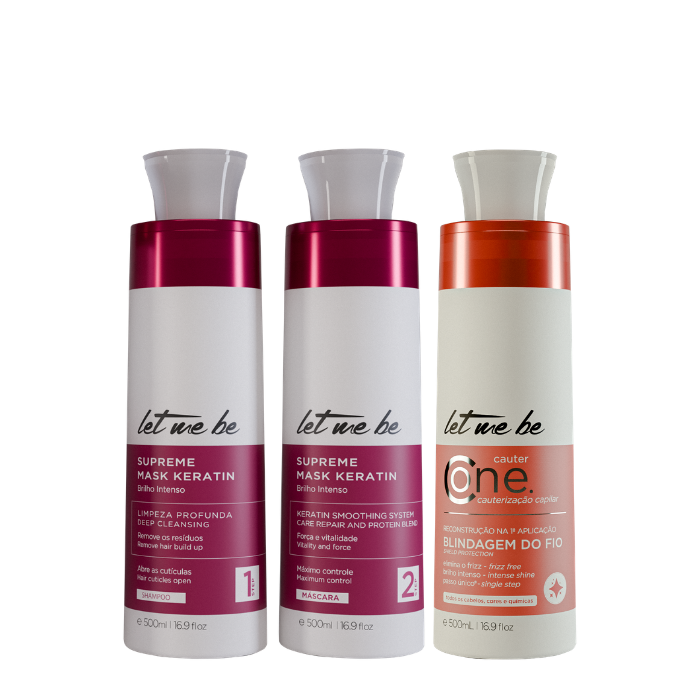 Kit de lissage suprême kératine | 2x500ml + cautérisation Cauter One - Permettez-moi d'être | 500 ml