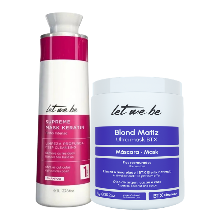 BTX Blond Matiz Ultra Mask | 1kg + shampooing anti-déchet suprême | 1L