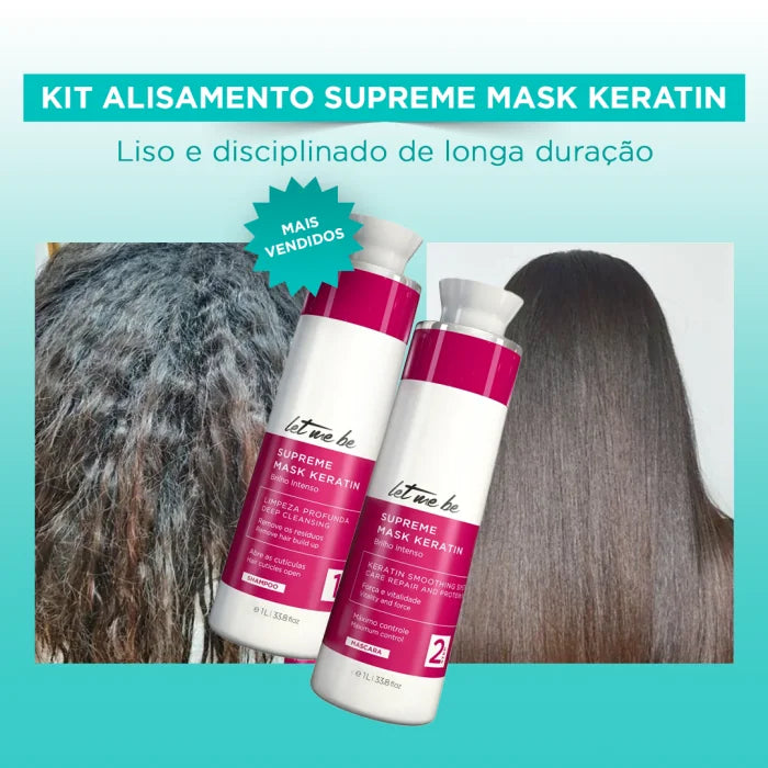 Kit Alisamento Supreme Mask Keratin | 2x500ml