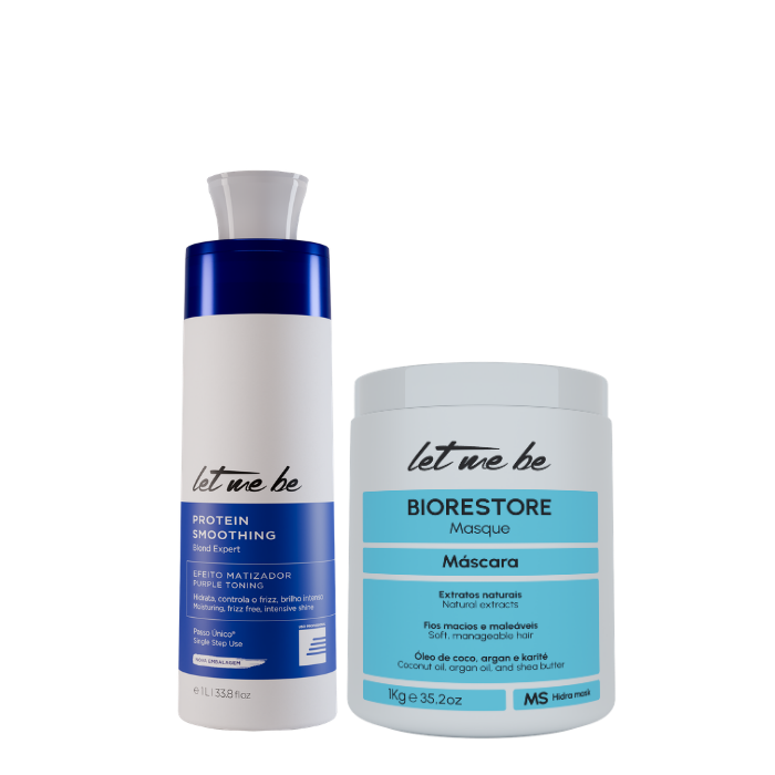 Expert Blond Expert étapes Redressage | Masque Biorestore 1L + ultra hydratant | 1 kg