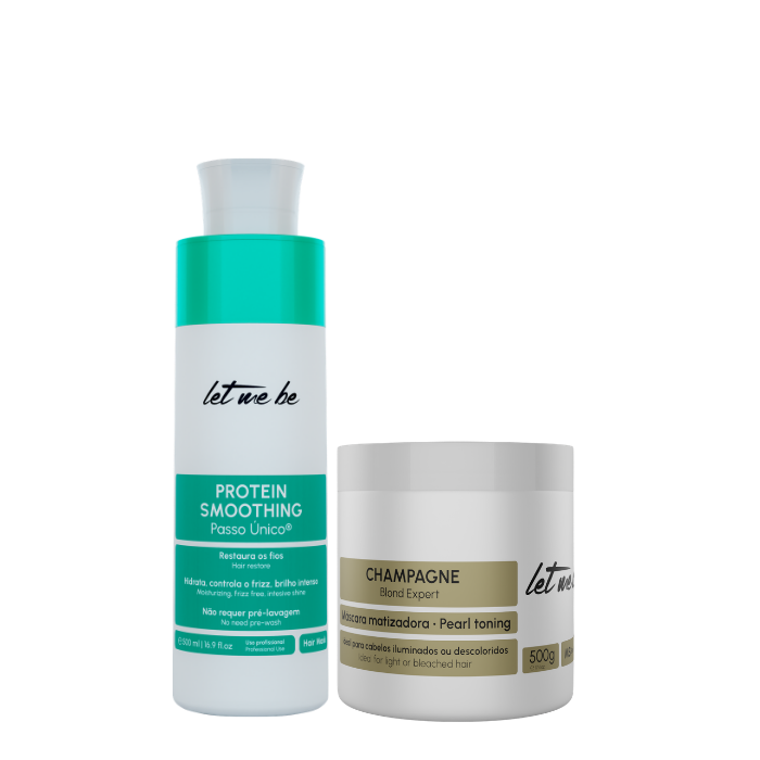 Abit des protéines étape à pas unique | 500 ml + masque de champagne - Effet nacré | 500g