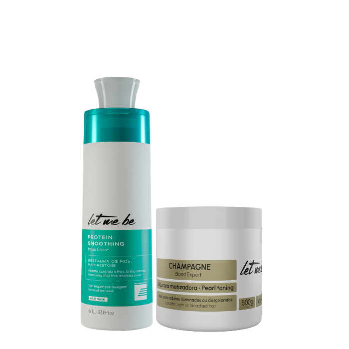 Abit des protéines étape à pas unique | 1L + Masque de champagne - Effet nacré | 500g
