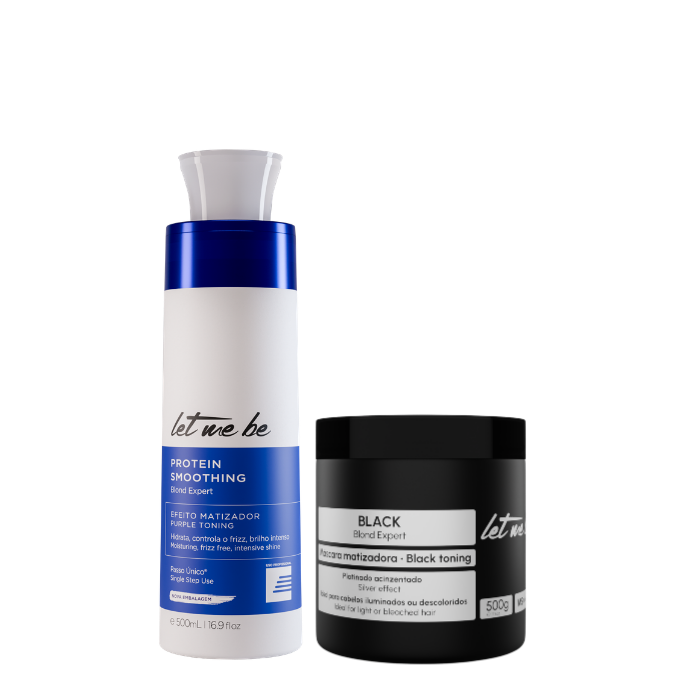 Expert Blond Expert étapes Redressage | 500 ml + masque noir - Effet gris | 500g