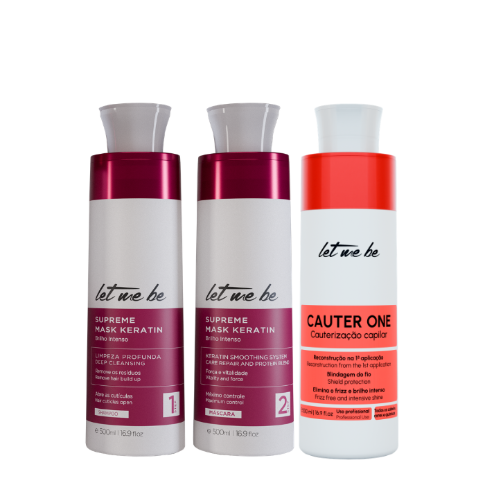 Kit de lissage suprême kératine | 2x500ml + cautérisation Cauter One - Permettez-moi d'être | 500 ml